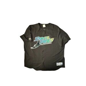 Vintage MAJESTIC Tampa Bay Devil Rays Jose Canseco 1999 MLB Jersey Men's XXL